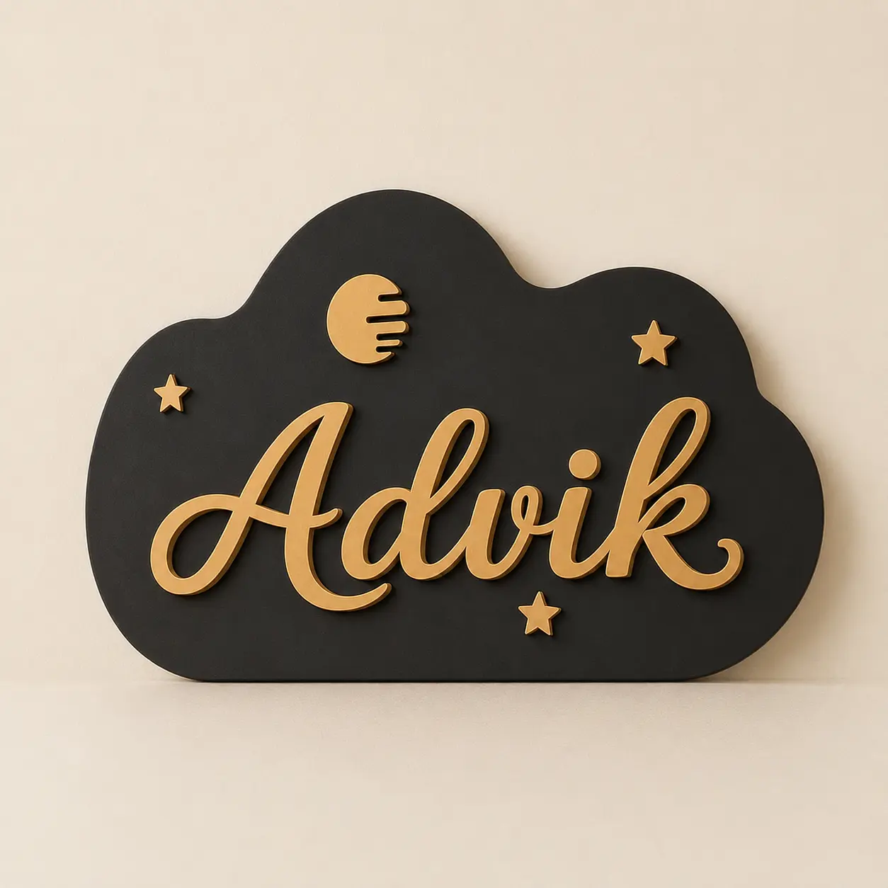 Personalised Kids Room Cloud Name Board