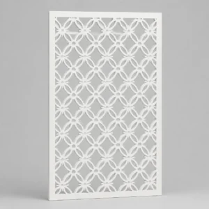 Floral Star Tessellation custom CNC-cut white PVC jaali design