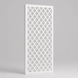 Central Sun Medallion custom CNC-cut white PVC jaali design
