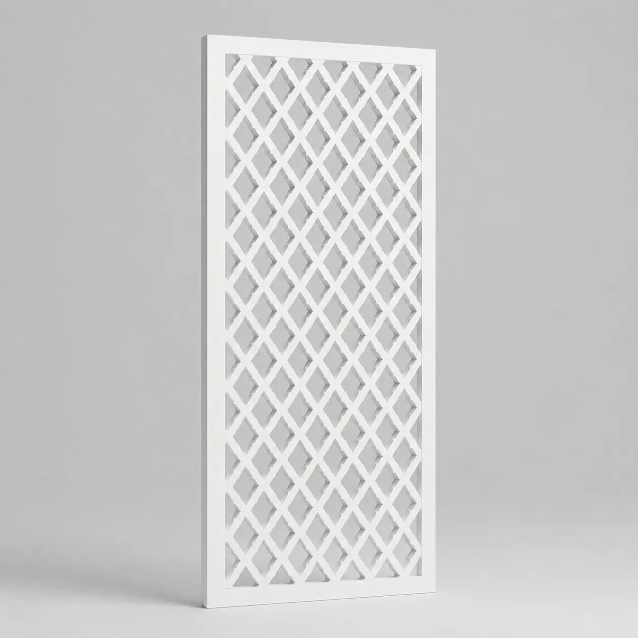 Central Sun Medallion custom CNC-cut white PVC jaali design