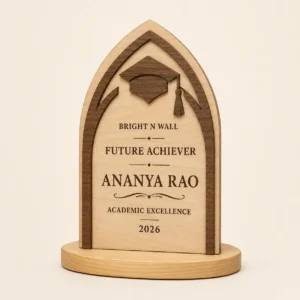 Personalized Graduation Achievement Wooden Award front hero view