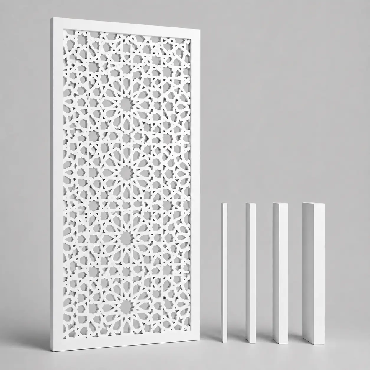 Moroccan Rosette Mesh PVC jaali thickness options: 5, 8, 10, 12 and 18 mm