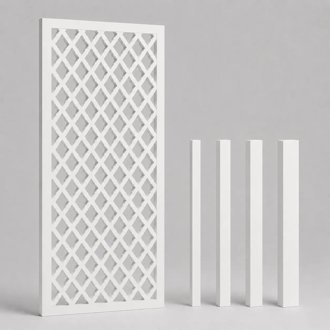 Central Sun Medallion PVC jaali thickness options: 5, 8, 10, 12 and 18 mm