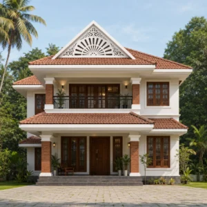 Sunburst Heritage PVC Gable Jaali exterior installation view 1 by SS ARTS