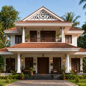 Classic Crest PVC Gable Jaali exterior installation view 1 by SS ARTS