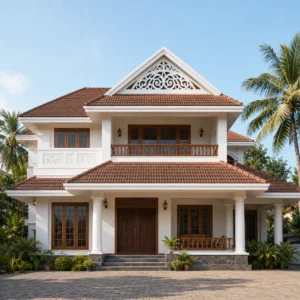 Heritage Scroll PVC Gable Jaali exterior installation view 1 by SS ARTS