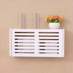 SS ARTS White Slotted Wi-Fi Router Wall Holder — lifestyle
